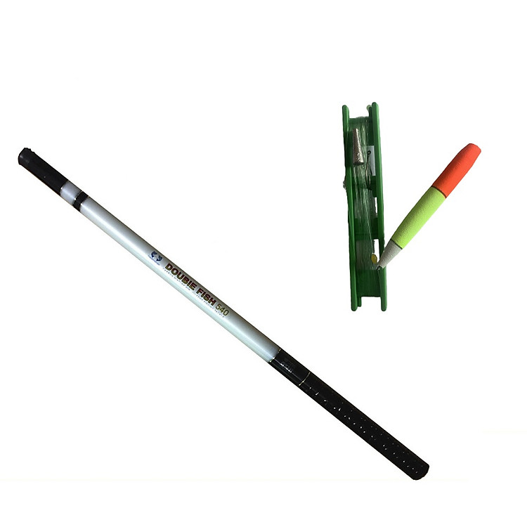 COMBO 1 cần câu tay cacbon 2m7/3m6/4m5/5m4 DoubleFish và 1bộ phao chì cước lưỡi, cần tay câu cá 5h siêu nhẹ và siêu cứng, can tay cau ca carbon