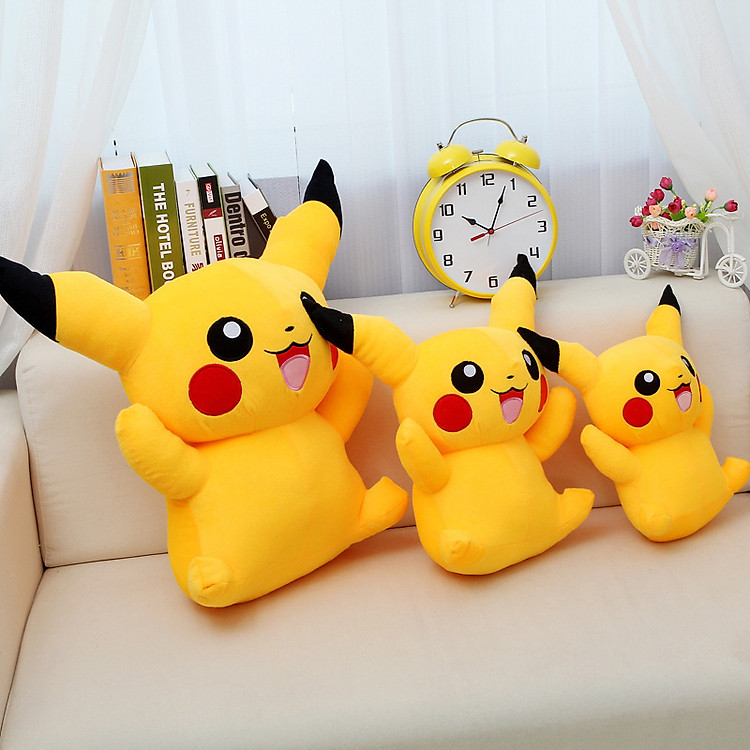 Gấu bông Pikachu vuông dễ thương 35cm Chính hãng Giá rẻ - Hình ảnh 2