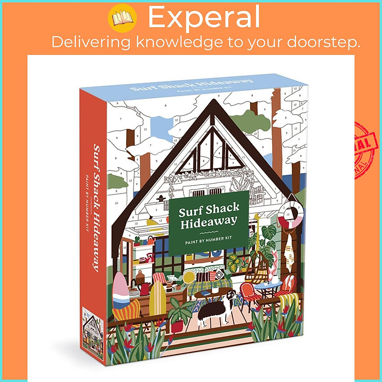 Sách - Surf Shack Hideaway 11 x 14 Paint By Number Kit by Galison (UK edition, Kit)