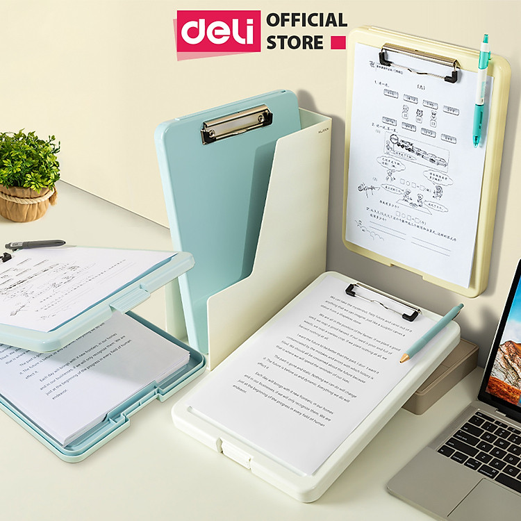 Bìa Trình Ký Nhựa A4 Deli (Màu Pastel)