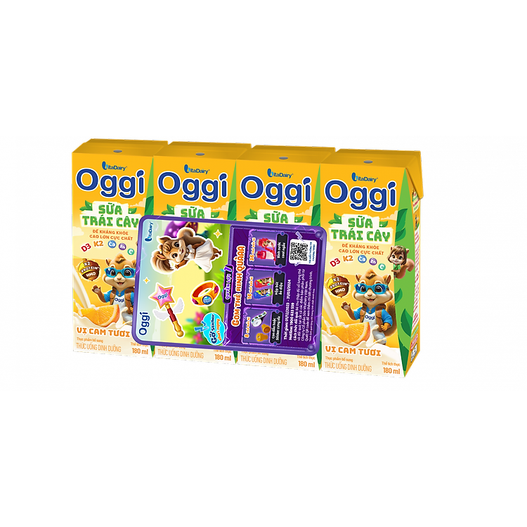 Thùng 48 Hộp Sữa Oggi Vị Cam Tin cậy Giá rẻ