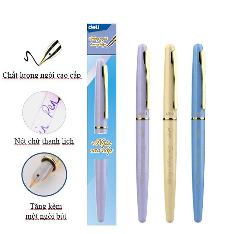 Bút máy học sinh Deli CQ898 – Vàng