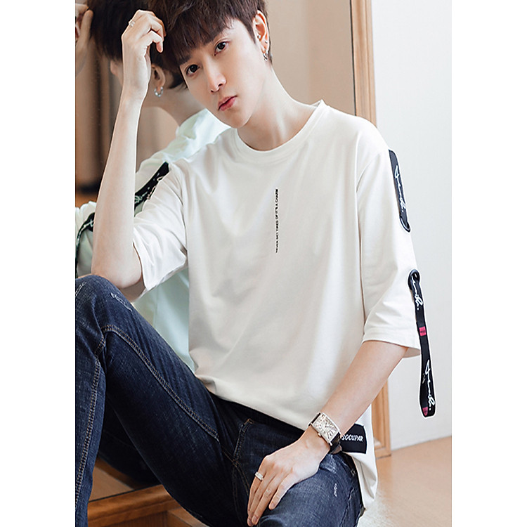 Áo thun nam 4Young tay lỡ chất thun cotton TTL1