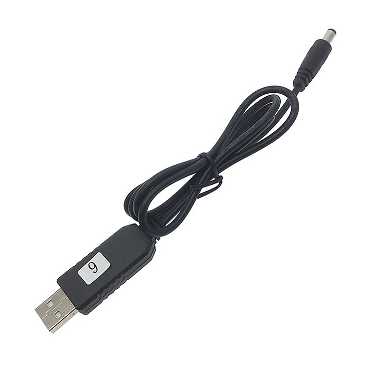 Cáp chuyển đổi điện áp từ cổng USB 5V sang 9V hoặc 12V (chân cắm 5.5mm)