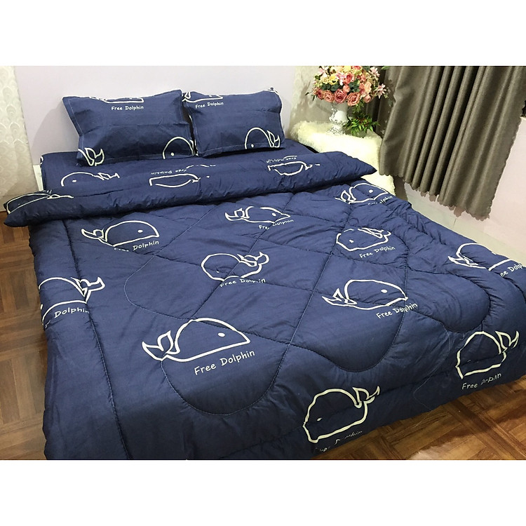 CHĂN PHAO SIÊU NHẸ POLY COTTONG - CÁ DOLPHIN