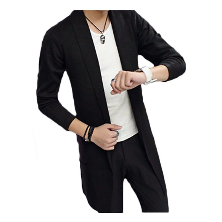 Áo cardigan len nam dáng dài Hàn Quốc