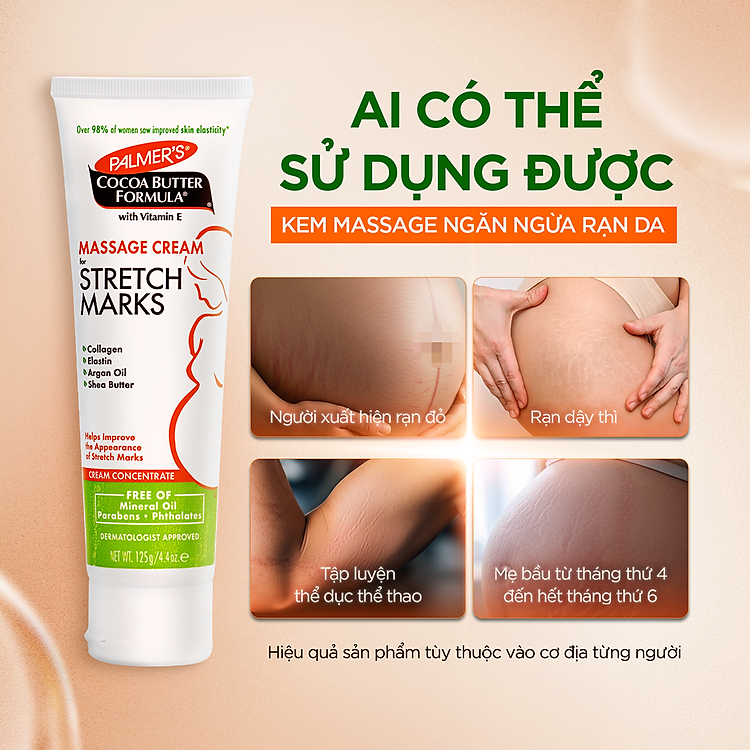 Kem ngăn ngừa và phục hồi rạn da giữa thai kỳ Palmer's 125g - Ảnh 3