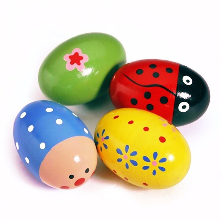 Xúc xắc trứng gà bằng gỗ - 1 chiếc