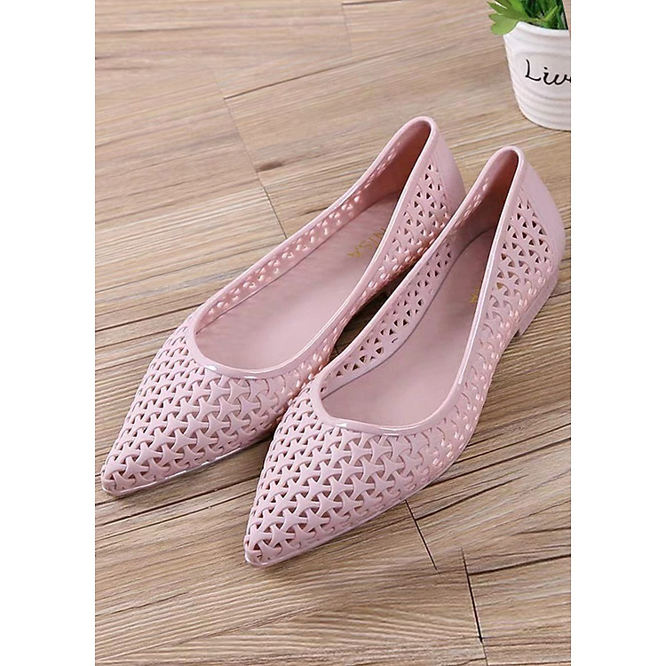 Giày búp bê chất liệu nhựa dẻo thoáng mát cho ngày mưa 0307