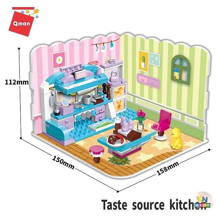 Đồ Chơi Lắp Ghép Qman 4801 - Phòng Bé Gái Chính hãng Giá rẻ - Hình ảnh 4