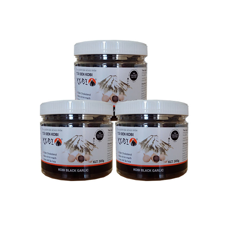 Combo 3 hũ tỏi đen Kobi cô đơn lột vỏ 300g/hũ