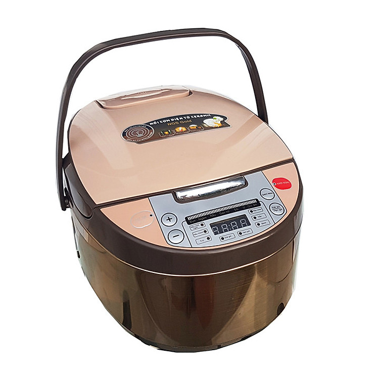Nồi cơm điện tử lòng sứ ceramic 2,5L- NGS Gold - Hàng Nhập Khẩu