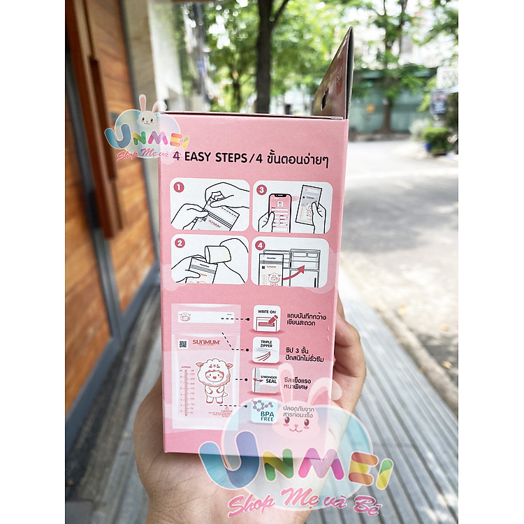 Mua Túi trữ sữa Sunmum 250ml - Hồng Đảm bảo Giá rẻ - Hình ảnh 4