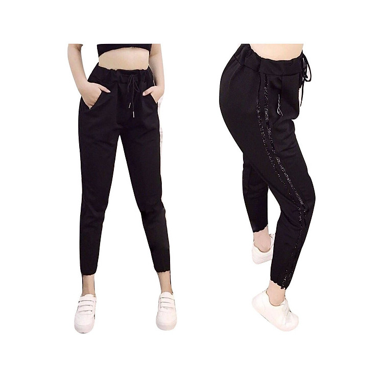 1 quần baggy jogger viền kim tuyến cao cấp, dáng thể thao