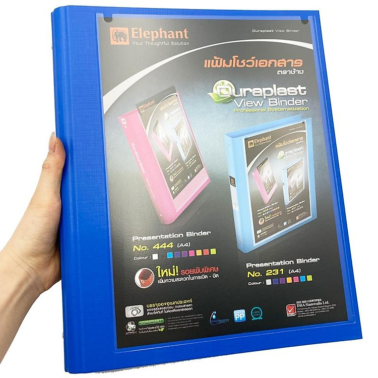 Bìa Còng Nhẫn Elephant A4 (Xanh dương) - Ảnh 5