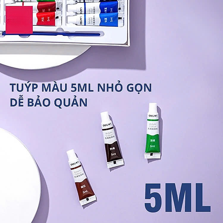 Màu Acrylic tuýp mini 5ml (12 màu) - Ảnh 4