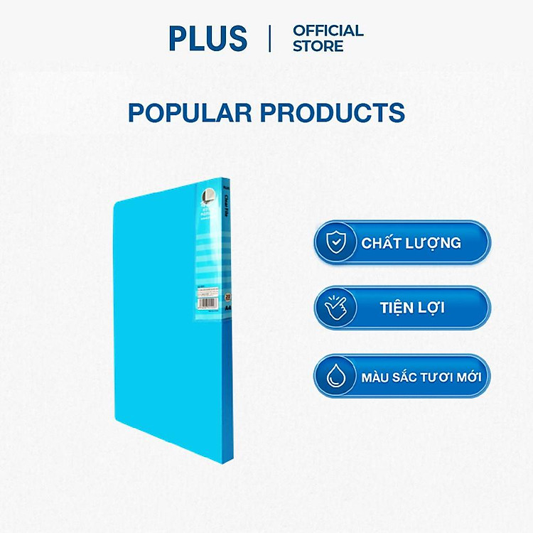Bìa Lá Đựng Hồ Sơ PLUS (20P) – Màu Xanh Dương