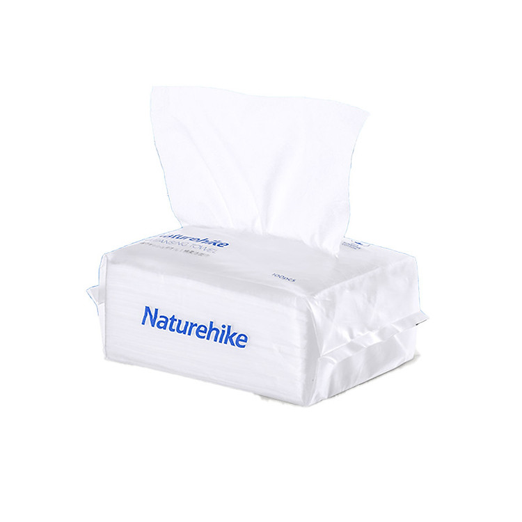 Khăn Giấy Cotton Lau Mặt Naturehike (Gói 100 Khăn)