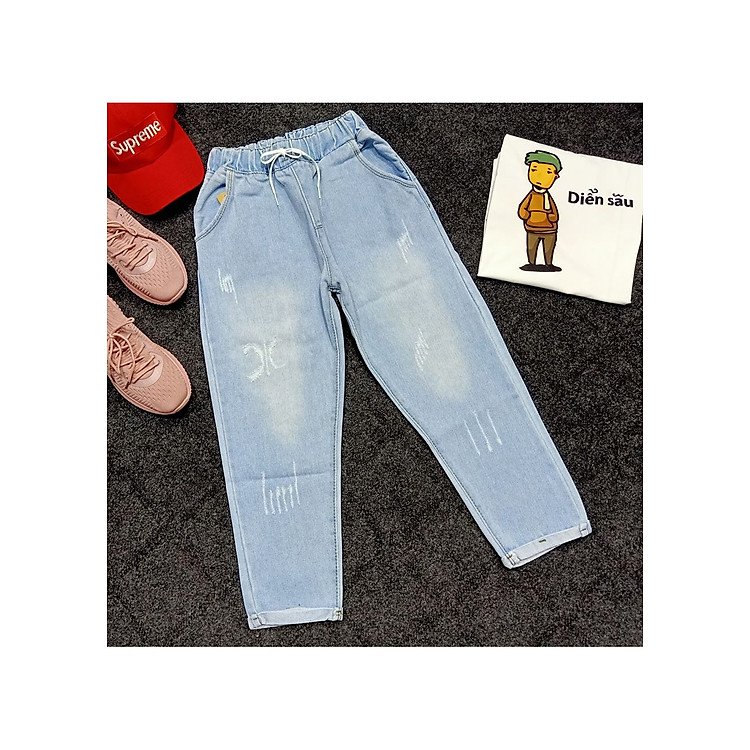 Quần Baggy Jean Nữ