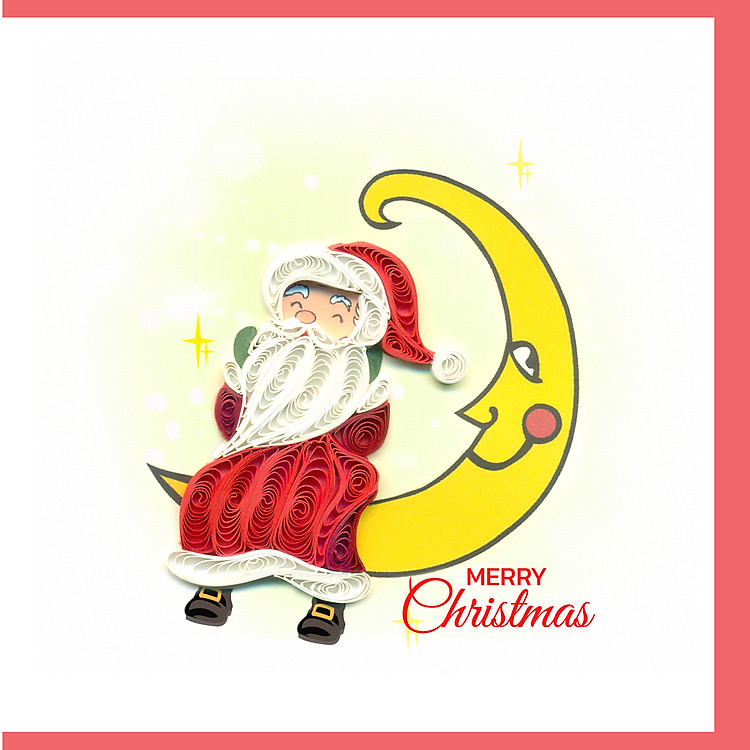 Thiệp Nghệ Thuật Giấy Xoắn - Giấc Mơ Đêm Noel - Christmas Dream - Christmas - Việt Net - 10x10