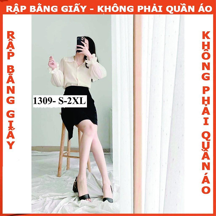 Rập Giấy Áo Cổ Sen Nhật Tay Dài Mã 1309 (Bản Vẽ)