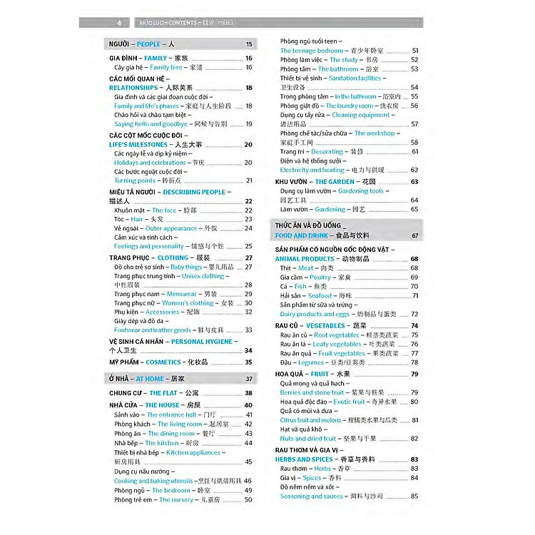 Từ Điển Hình Ảnh Tam Ngữ Trung Anh Việt 16000 Từ - Ảnh 5