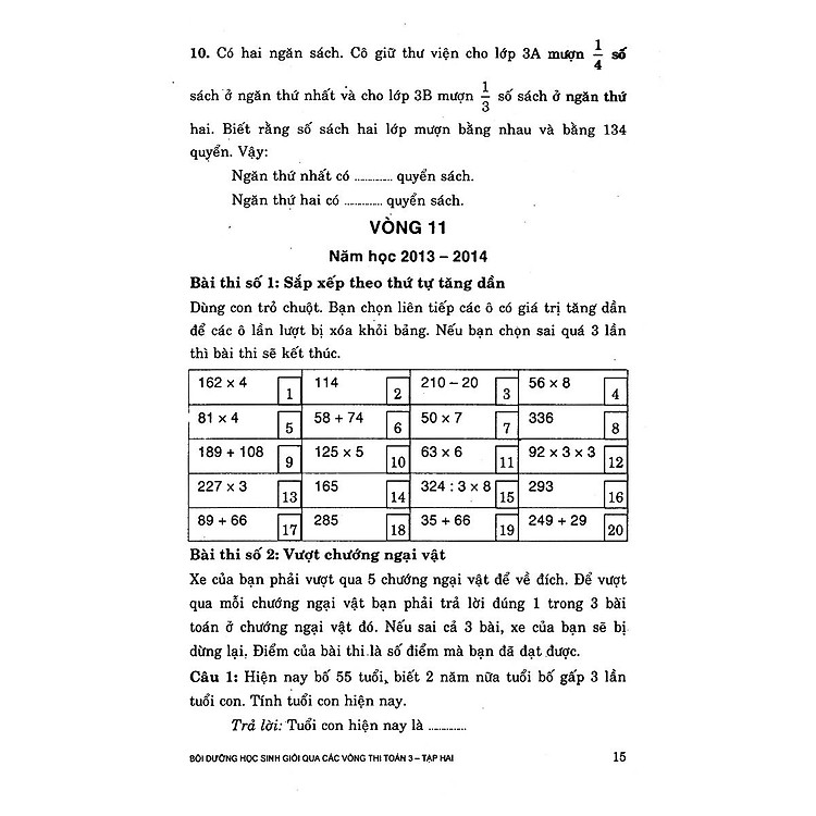 Bồi Dưỡng Học Sinh Giỏi Qua Các Vòng Thi Toán Lớp 3 (Tập 2)