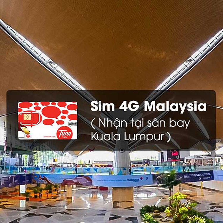Sim 4G Malaysia (Nhận Tại Sân Bay Kuala Lumpur) Dung Lượng 5GB - Lite Plan