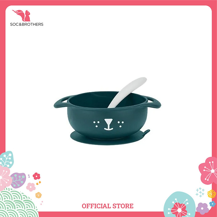 Set bát & thìa ăn dặm cho bé Tast'isy Kit BABYMOOV màu xanh