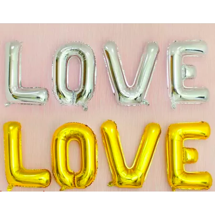 Bóng chữ LOVE cỡ đại 70cm (Bạc)