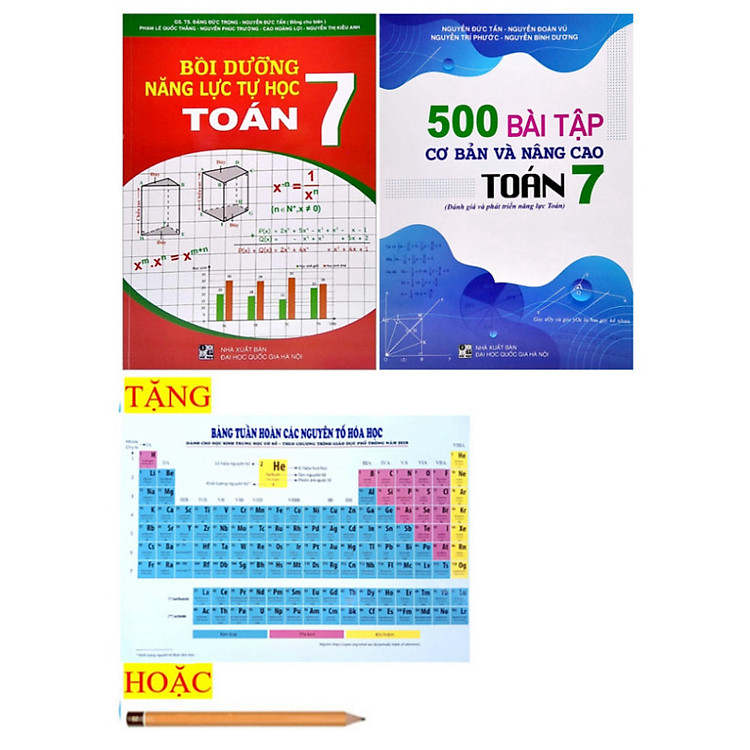 Sách - Combo 500 bài tập cơ bản và nâng cao toán + bồi dưỡng năng lực tự học toán ( lớp 6 + 7 + 8 + 9 )