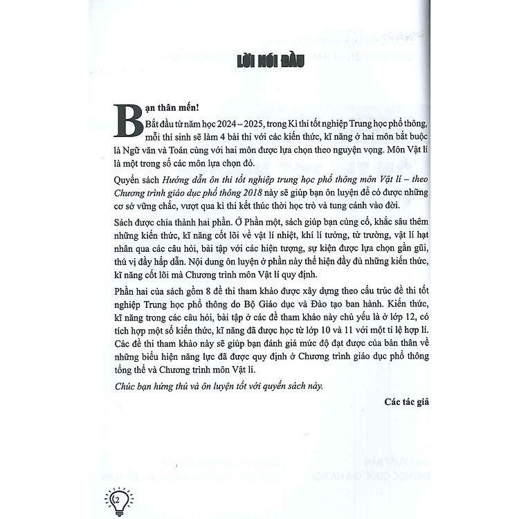 Hướng Dẫn Ôn Thi Tốt Nghiệp THPT Môn VẬT LÍ - Ảnh 3