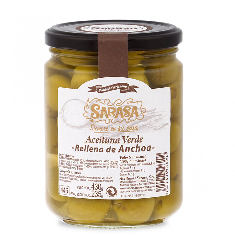 Quả oliu xanh tách hạt Sarasa