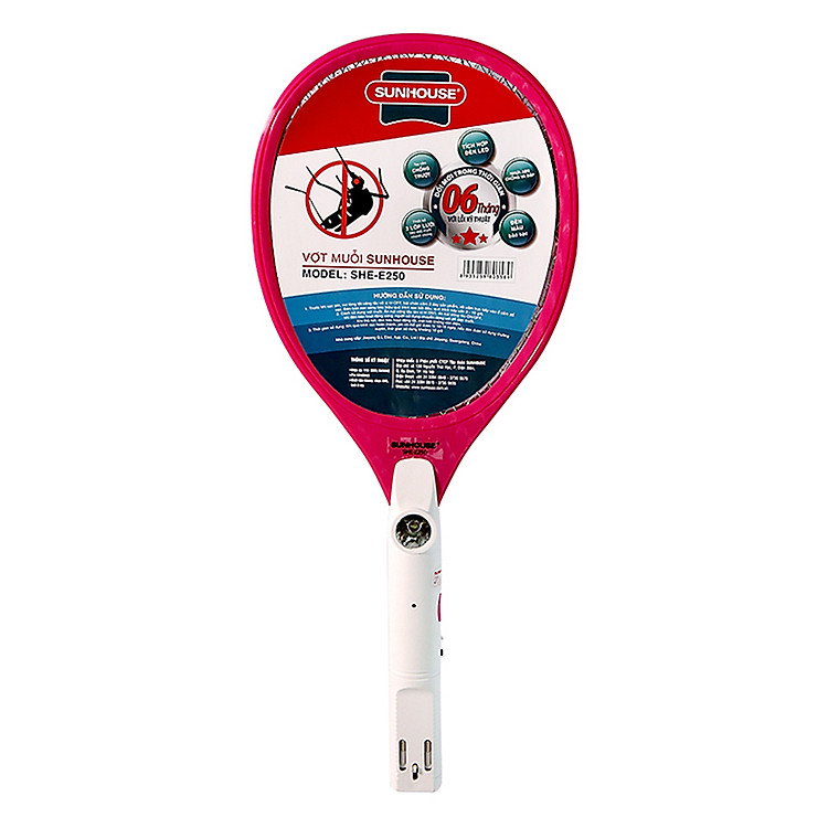 Vợt Muỗi Sunhouse SHE-E250 - Hồng