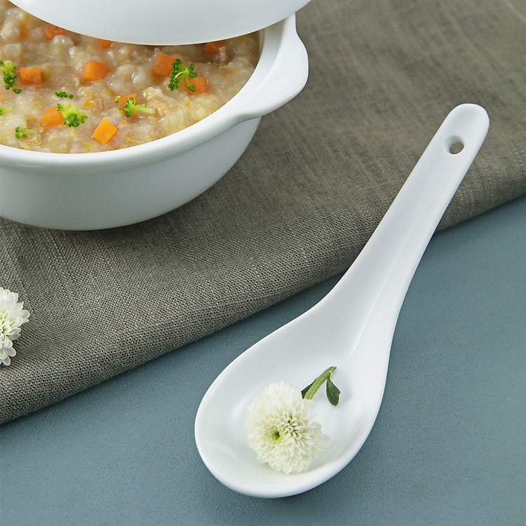 Thìa lỗ sứ cao cấp Long Phương Thìa ăn cơm bằng sứ