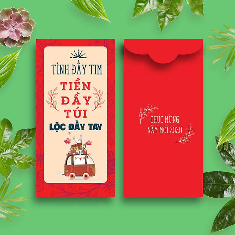 Bao Lì Xì 2020 Vui Nhộn - Tiền Đầy Túi (Bộ 10 Cái)