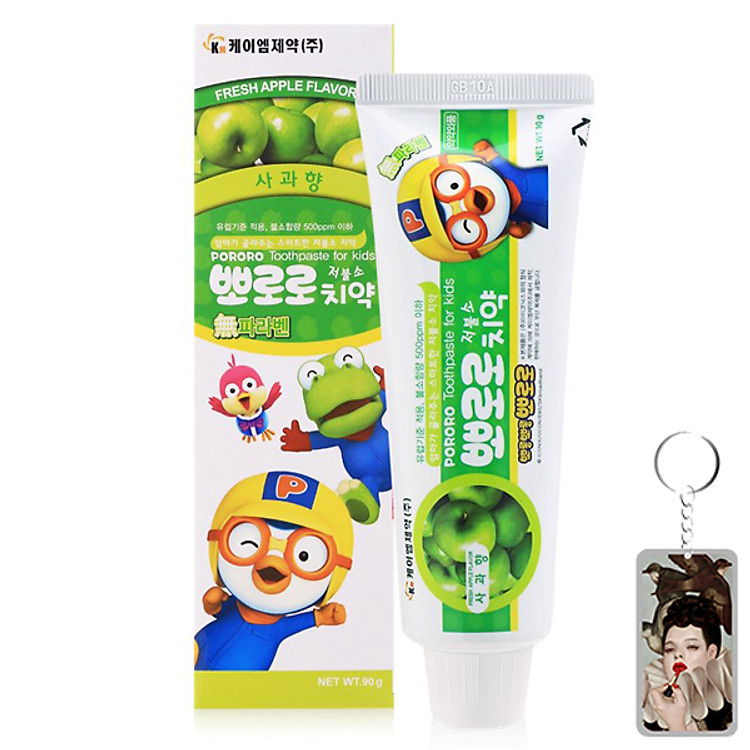 Kem đánh răng Pororo hương táo 75g tặng kèm móc khoá