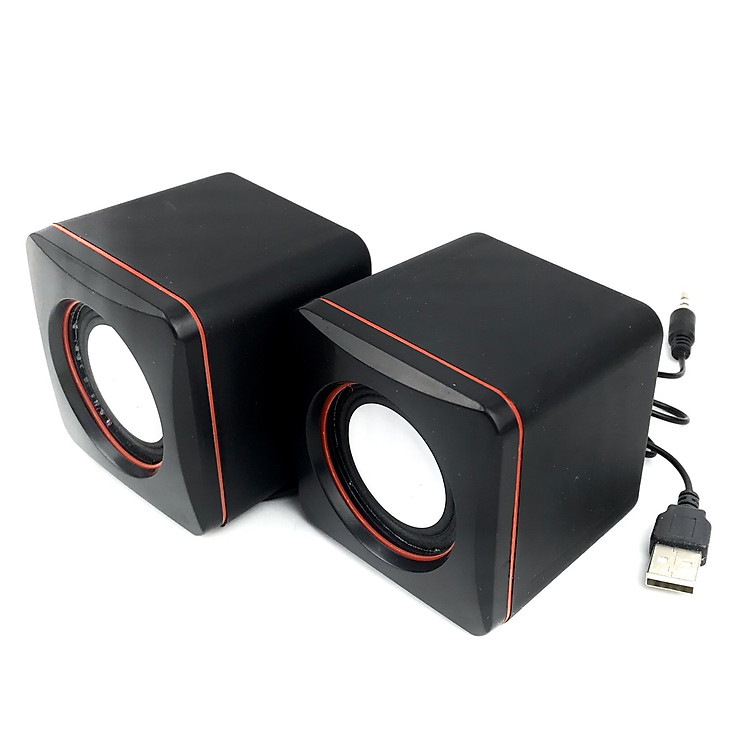 Loa Máy Tính Mini 2.0 Có Dây GUTEK G101 Hình Xí Ngầu Với Jack Cắm 3.5 Nhỏ Gọn Âm Thanh Chất Lượng Dùng Được Cho Cả Điện Thoại - Hàng chính hãng