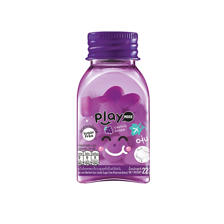 Lốc 6 Kẹo The Vị Nho Playmore Hũ 22g