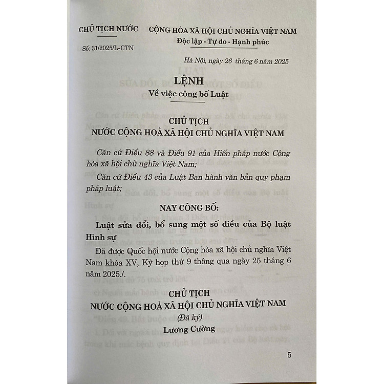 Luật Sửa Đổi, Bổ Sung Một Số Điều Của Bộ Luật Hình Sự Năm 2025 - Ảnh 4