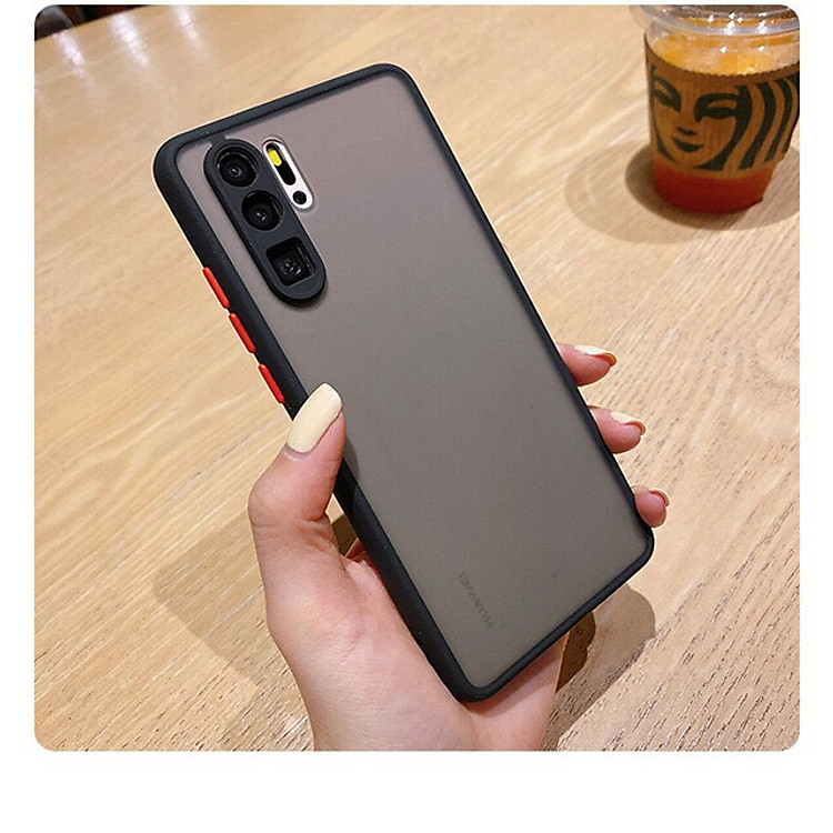 Ốp lưng nhám Huawei P30 Pro chống sốc, bảo vệ Camera (đen)