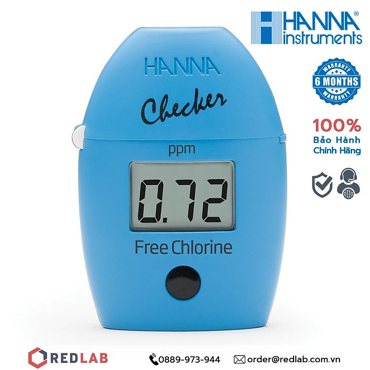 Máy đo Clo dư cầm tay Hanna HI701 bảo hành 6 tháng | Checker đo Cl2 trong nước