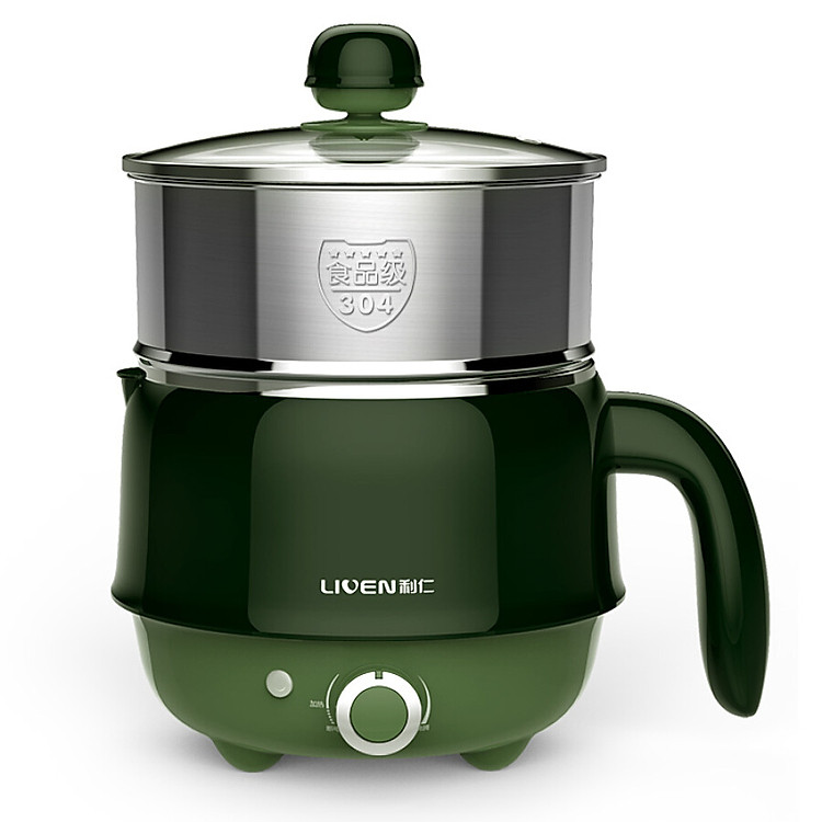 Nồi Nấu Điện Tử 2 Tầng Đa Năng Liven Li Ning HG-X1500 - 1.5L Xanh Lính