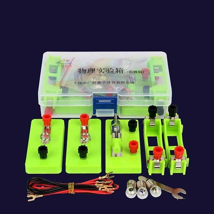 Bộ dụng cụ lắp ráp mạch điện thực hành vật lý, 15 sản phẩm đi kèm