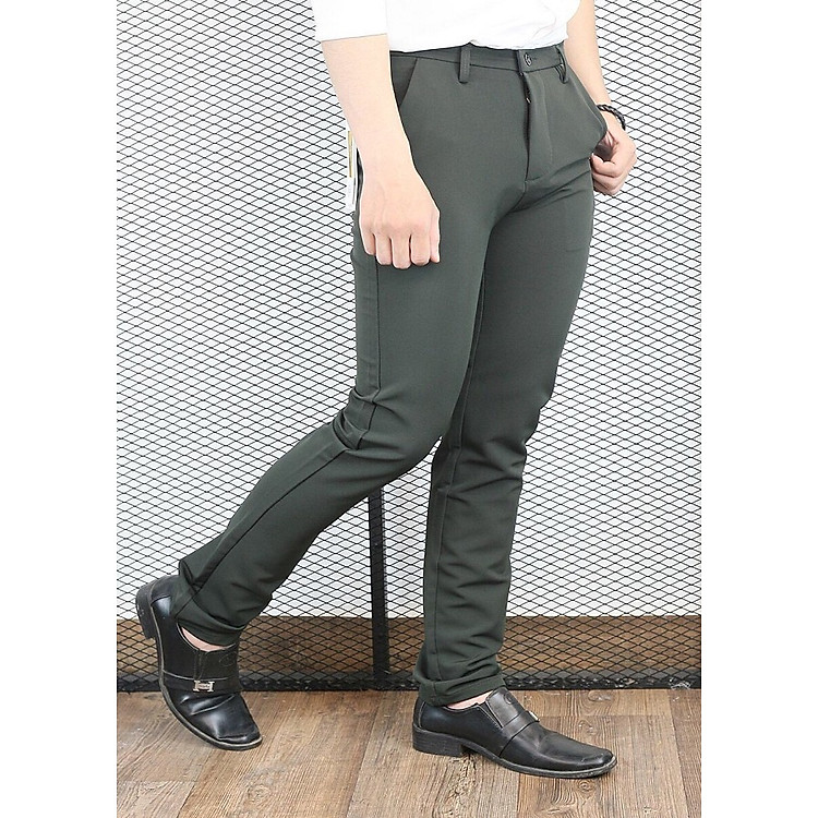Quần tây âu nam dáng Hàn Quốc không nhăn cao cấp