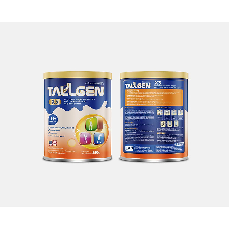Sữa Tallgen X3 850gr tăng chiều cao Hàng chuẩn Ưu đãi - Hình ảnh 2