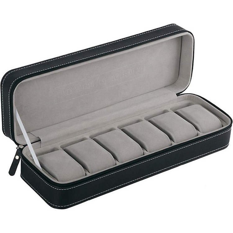 Hộp bọc nhung cao cấp 6 ngăn đựng đồng hồ PKHRHDH003 (33x7.5x11 cm)