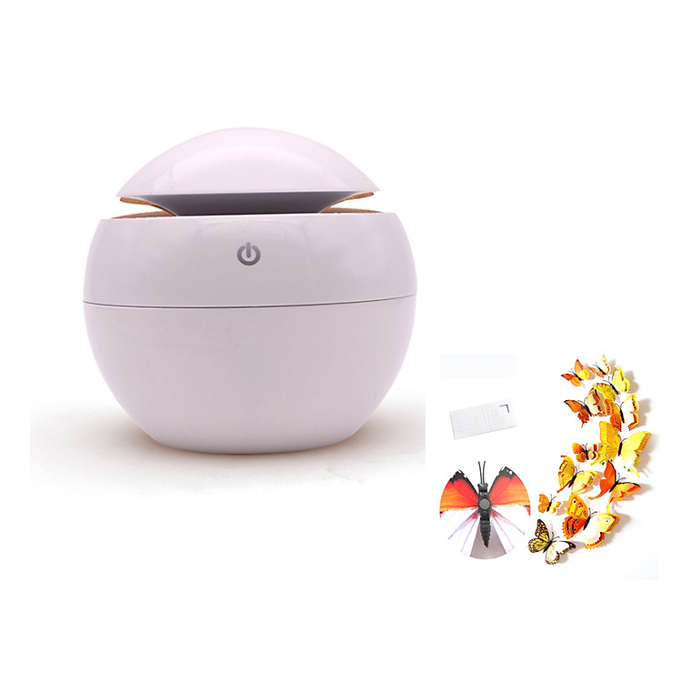 Máy xông tinh dầu tạo ẩm vỏ nhựa (tặng kèm bộ 12 con bướm trang trí nhà cửa mầu sắc ngẫu nhiên)