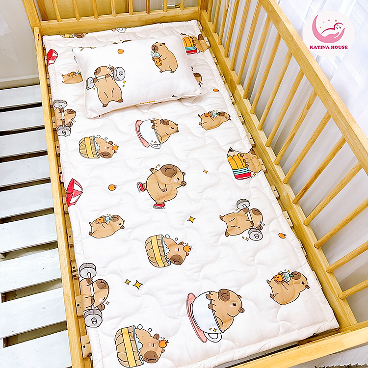 Bộ nệm lớn cho bé tiểu học, trung học Katina House, vải tencel mềm mại thoáng mát, tiện lợi