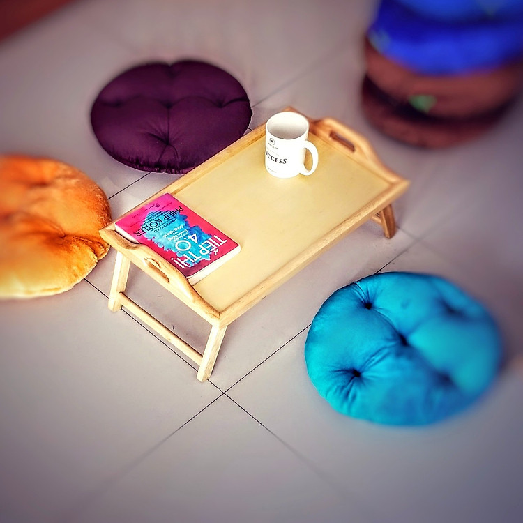 Bàn trà - bàn ăn + gối ngồi bệt